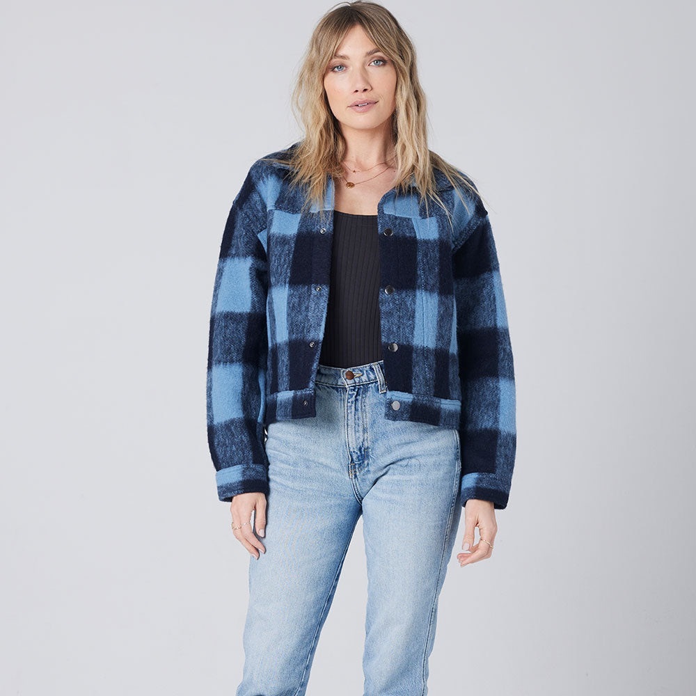 Saltwater Luxe Plaid Fringe Jacket - Picture 2 of 8
